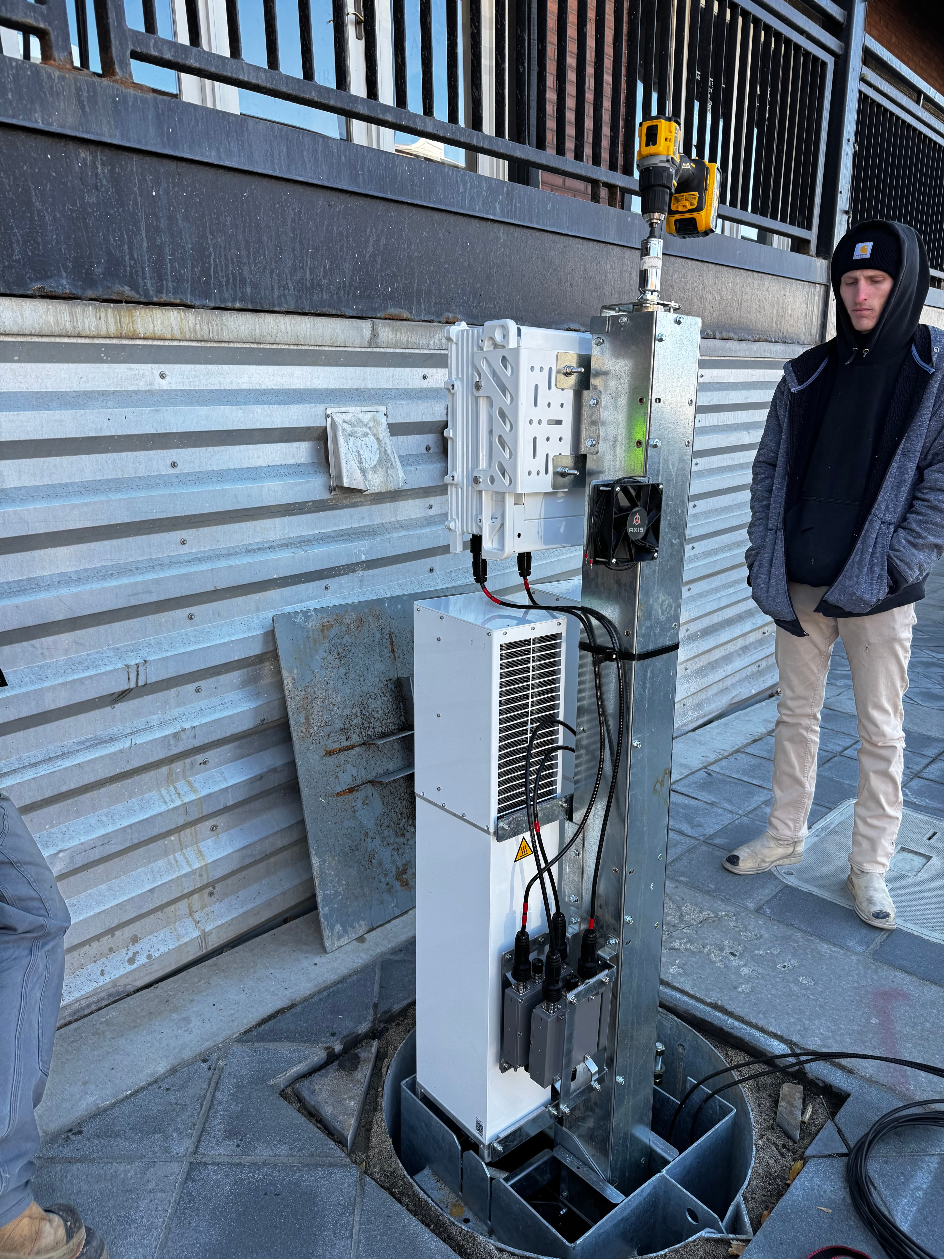 Overhead view showing ventilation and equipment layout