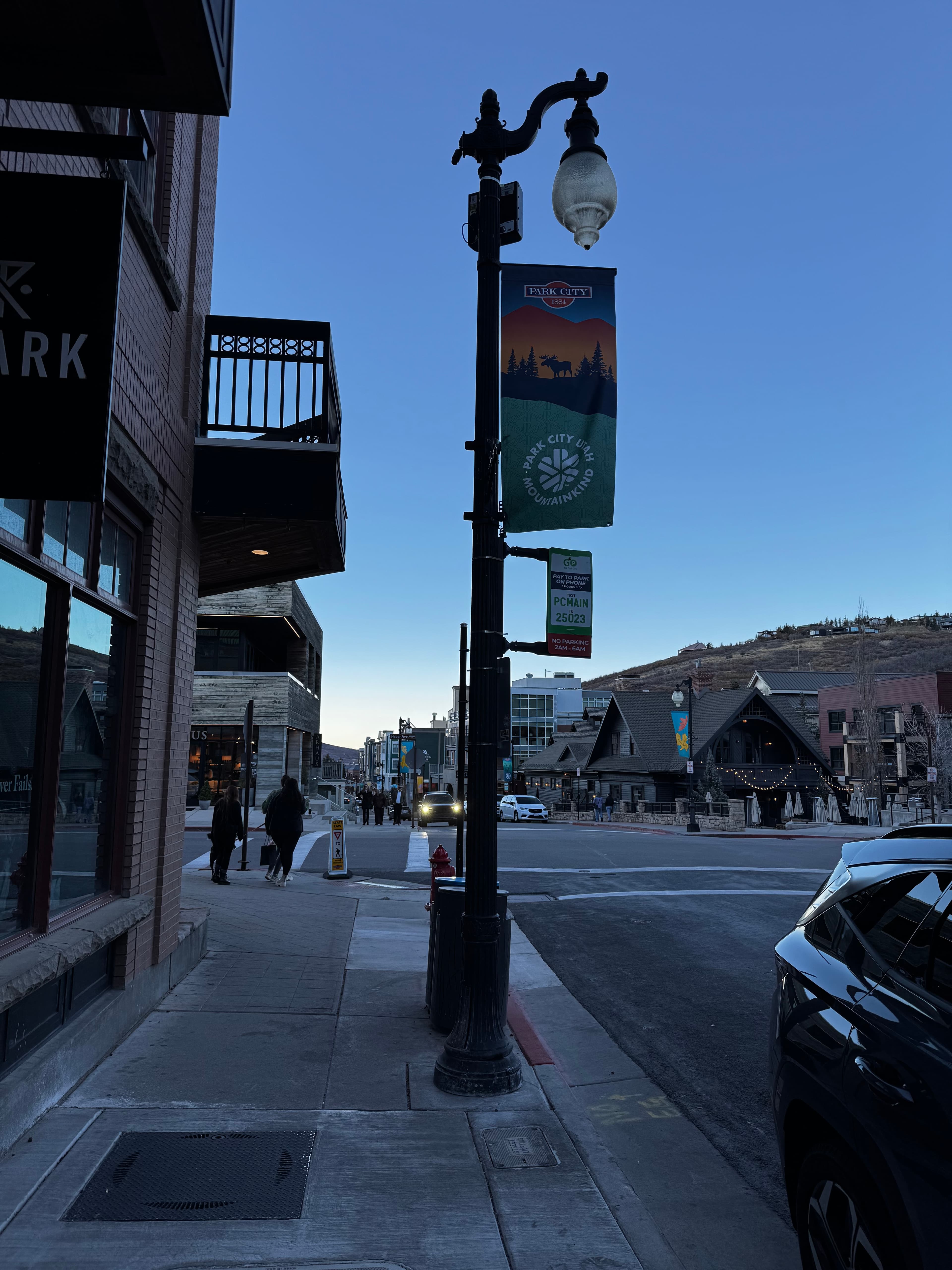 Decorative pole with vault system in Park City historic district